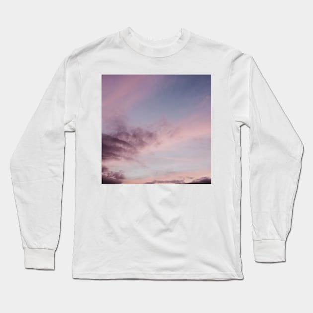 Purple and Pink Summer Sunset Long Sleeve T-Shirt by AlexandraStr